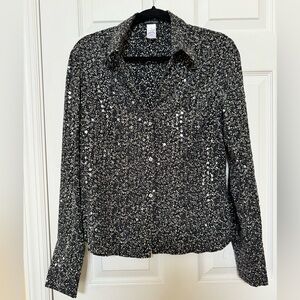 Ann Klein sequined blouse